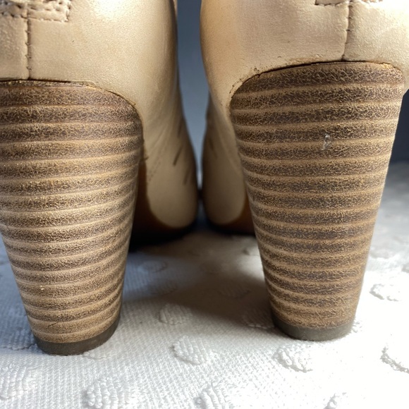 LADIES CLARKS OKENA POSH LEATHER ZIP CASUAL PEEP TOE HEELED MULES - Picture 5 of 16